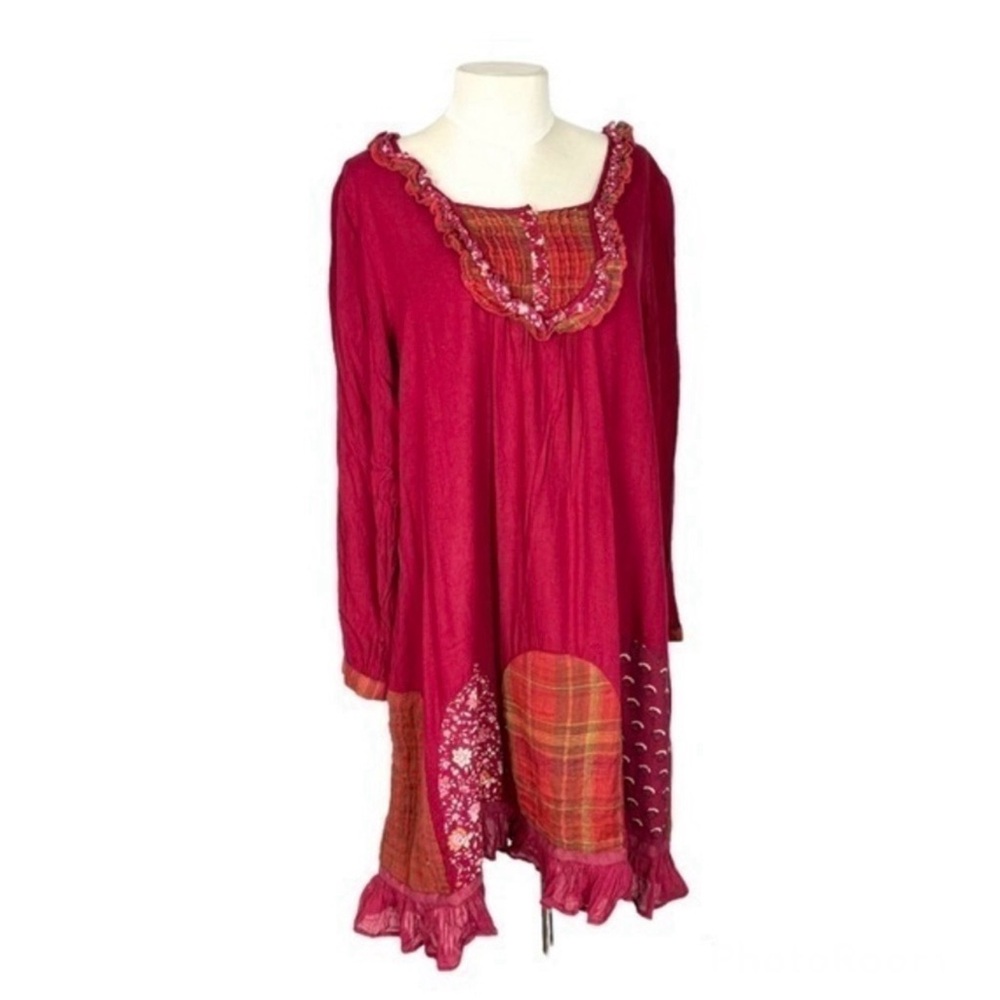 April Cornell dress patchwork size S new without tags Lagenlook festival cottage